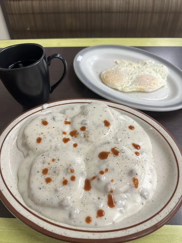 Biscuits and Gravy with 2 Eggs