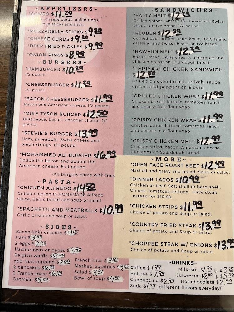 Stevie's Cafe Menu image 4